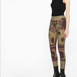 Marrine Serre Geotic Tattoo leggings green